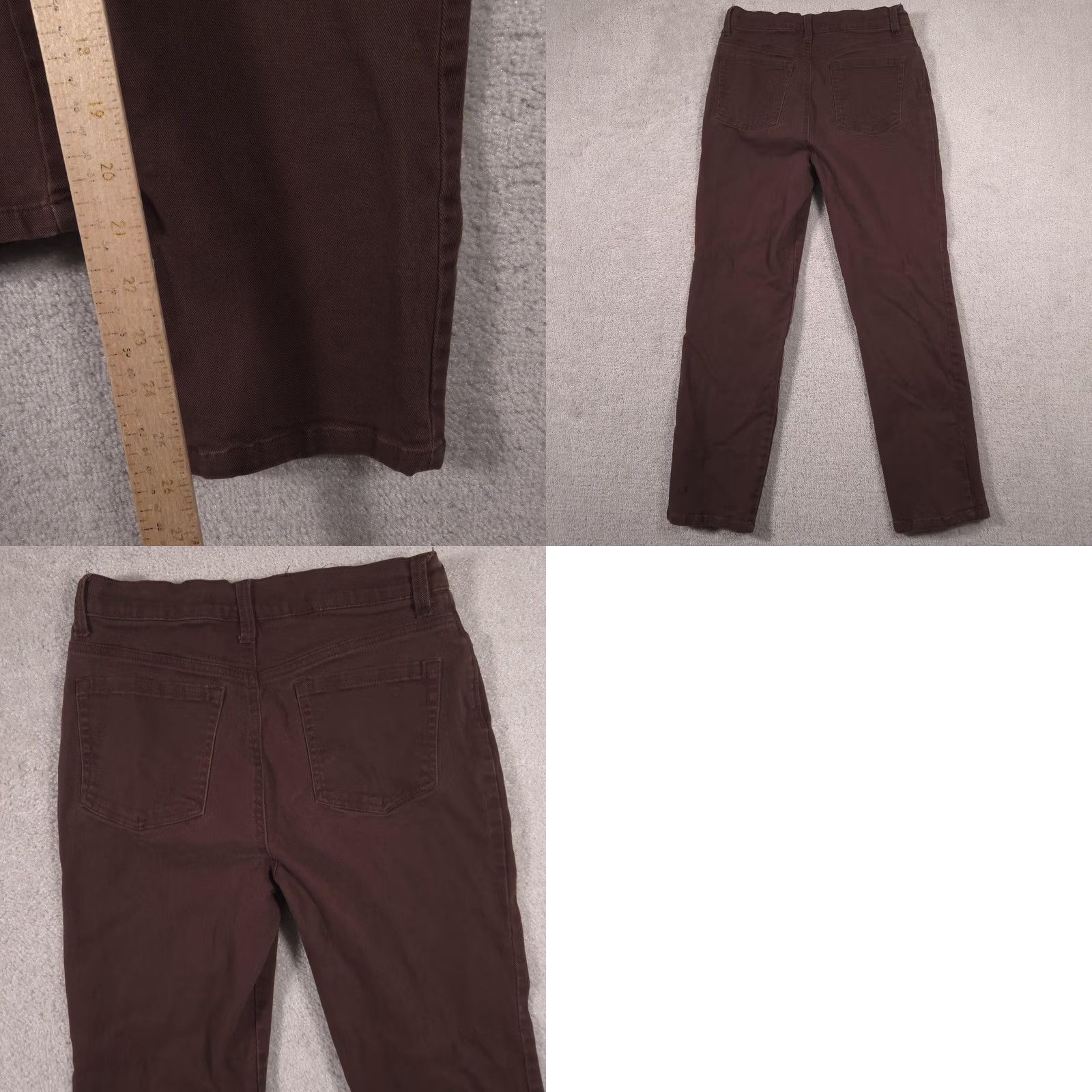 Gloria Vanderbilt Gloria Vanderbilt Amanda Jeans Womens 8 Short Brown High Rise Tapered Stretch Size 30" / US 8 / IT 44 - 9 Thumbnail