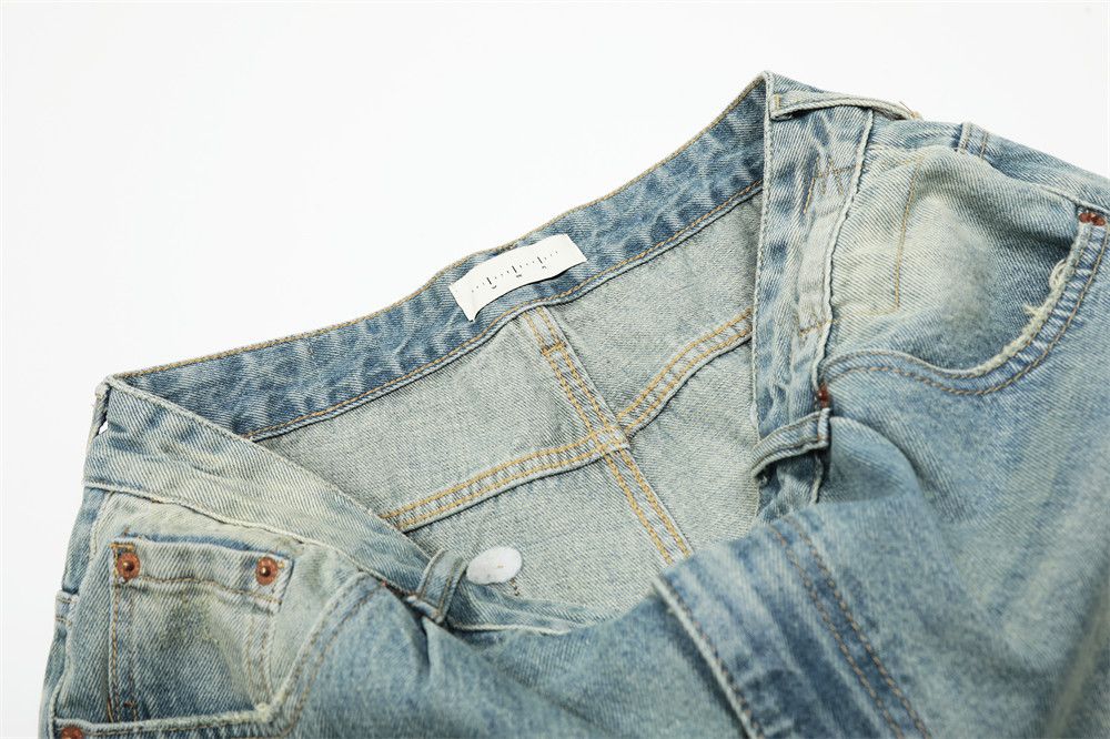 Japanese Brand × Jean Vintage distressed men's loose casual washed denim shorts Size US 32 / EU 48 - 4 Thumbnail