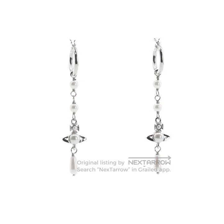 Vivienne Westwood Vivienne Westwood Emiliana Pearl Saturn Earrings 0079. Size ONE SIZE - 1 Thumbnail