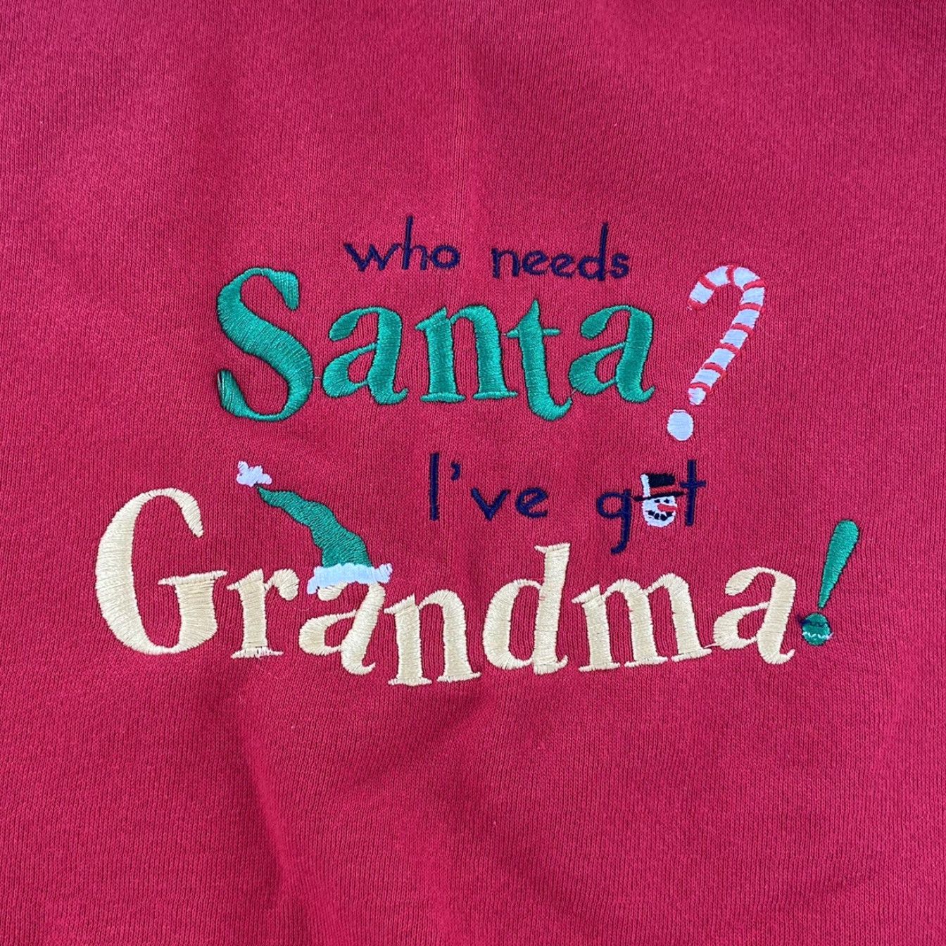 Tultex VINTAGE Tultex Christmas Shirt Womens Adult M Red Candy Cane Sweater 1990s Christmas Womens Size M / US 6-8 / IT 42-44 - 3 Thumbnail