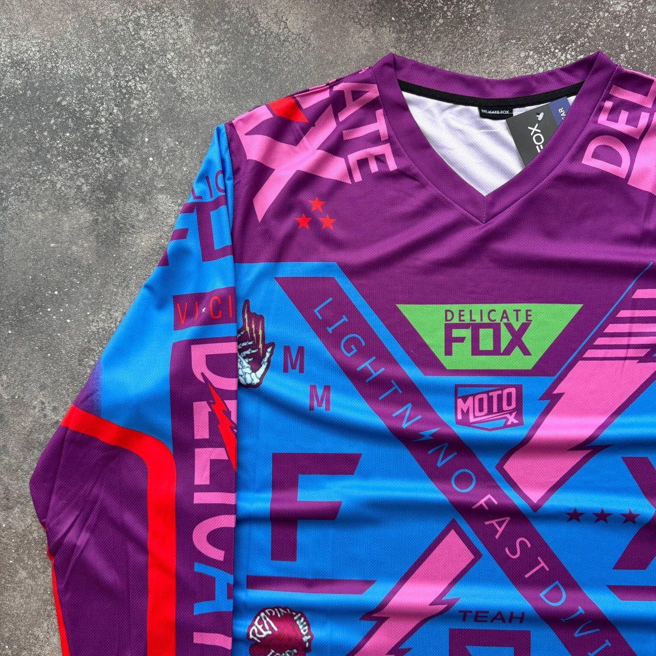 20471120 Y2K Fox Moto Biker Racing Jersey Size US XL / EU 56 / 4 - 2 Thumbnail