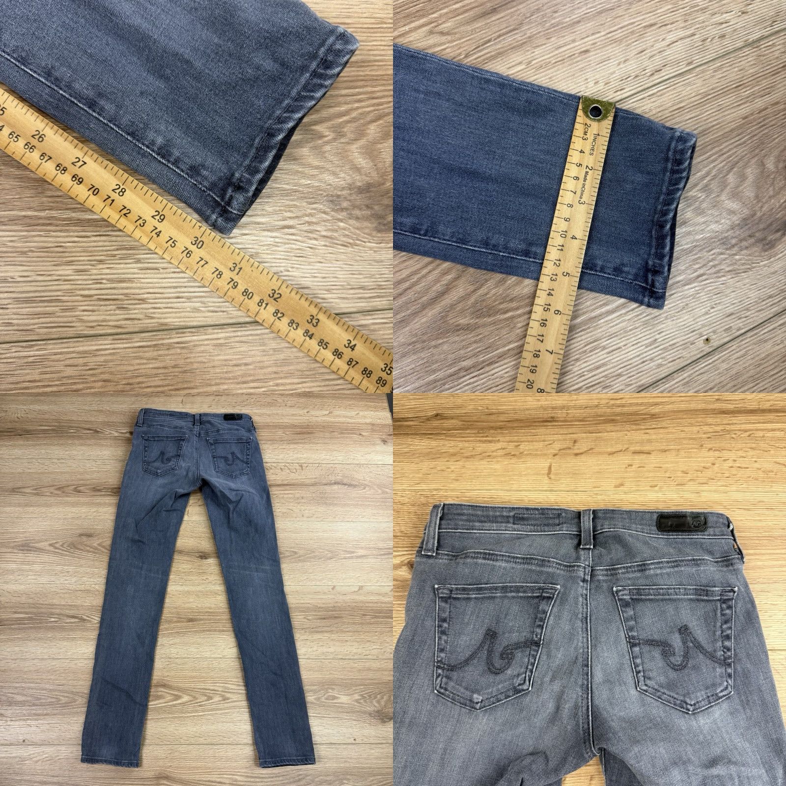 Vintage AG Adriano Goldschmied Jeans The Legging Super Skinny 27R Gray Womens Size 27" / US 4 / IT 40 - 8 Thumbnail