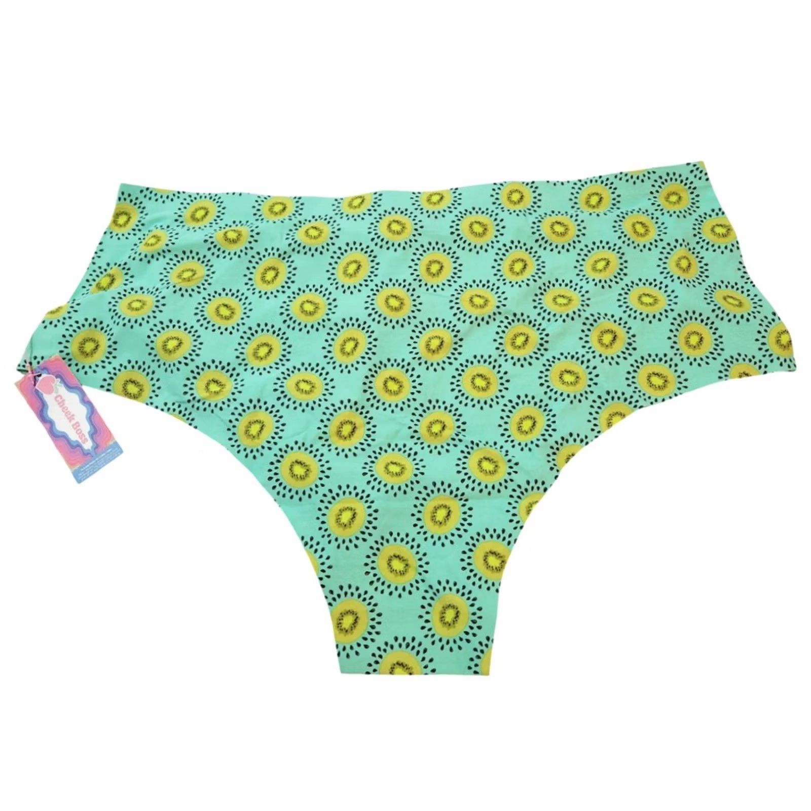Vintage Cheek Boss Panties Womens 4XL Cheeky Kiwi Fruit Green Size 40" / US 18 - 2 Thumbnail