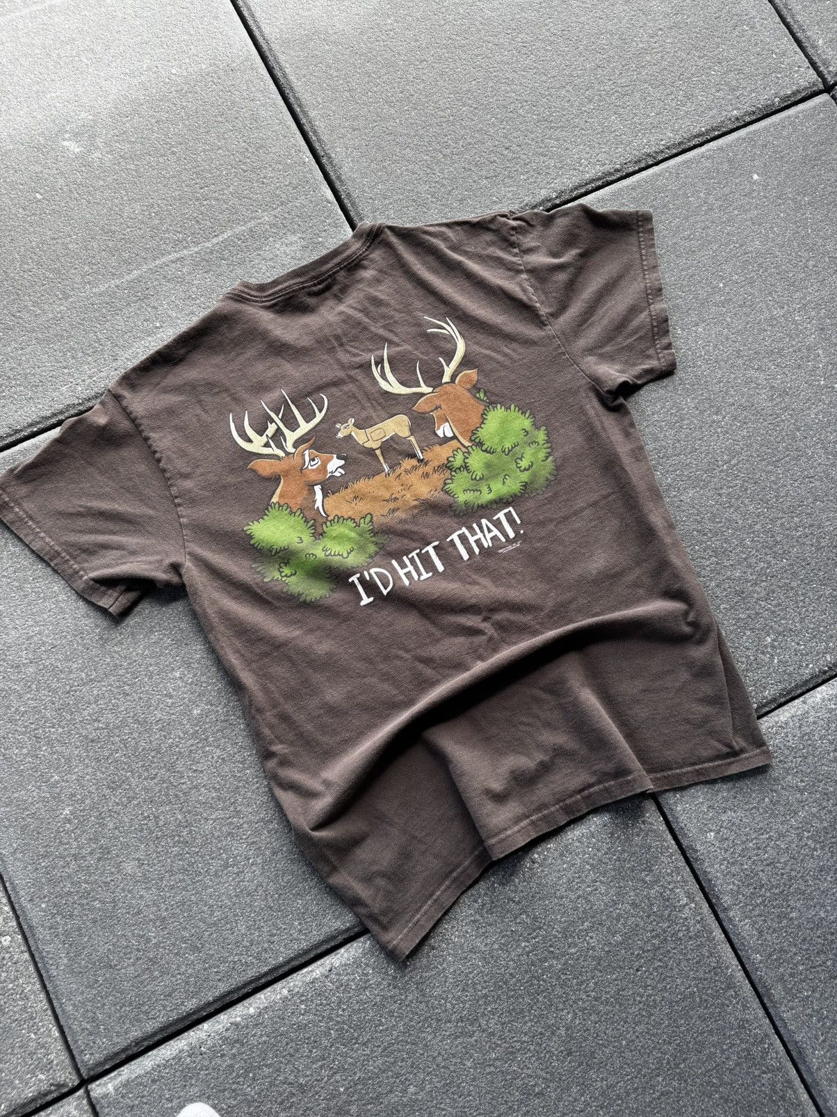 Fruit Of The Loom CRAZY Y2K BUCKWEAR FUNNY TEE Size US L / EU 52-54 / 3 - 1 Thumbnail