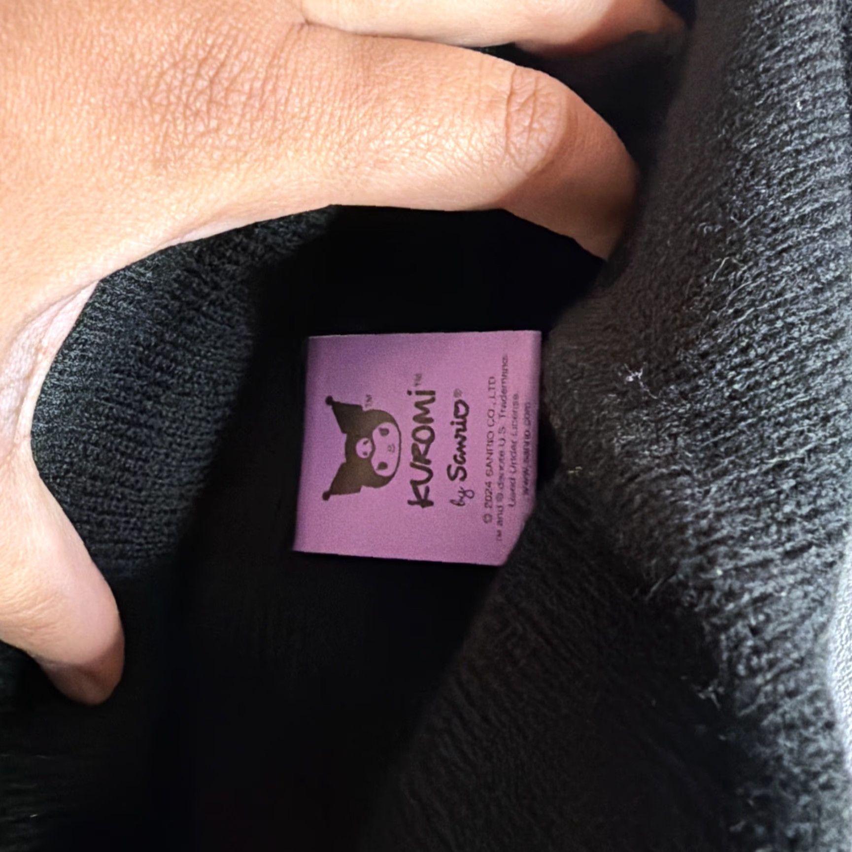 Vintage VINTAGE Sanrio Kuromi Beanie Black One Size Women Acrylic Cartoon Hello Kitty 2024 Fall Winter Size ONE SIZE - 2 Thumbnail
