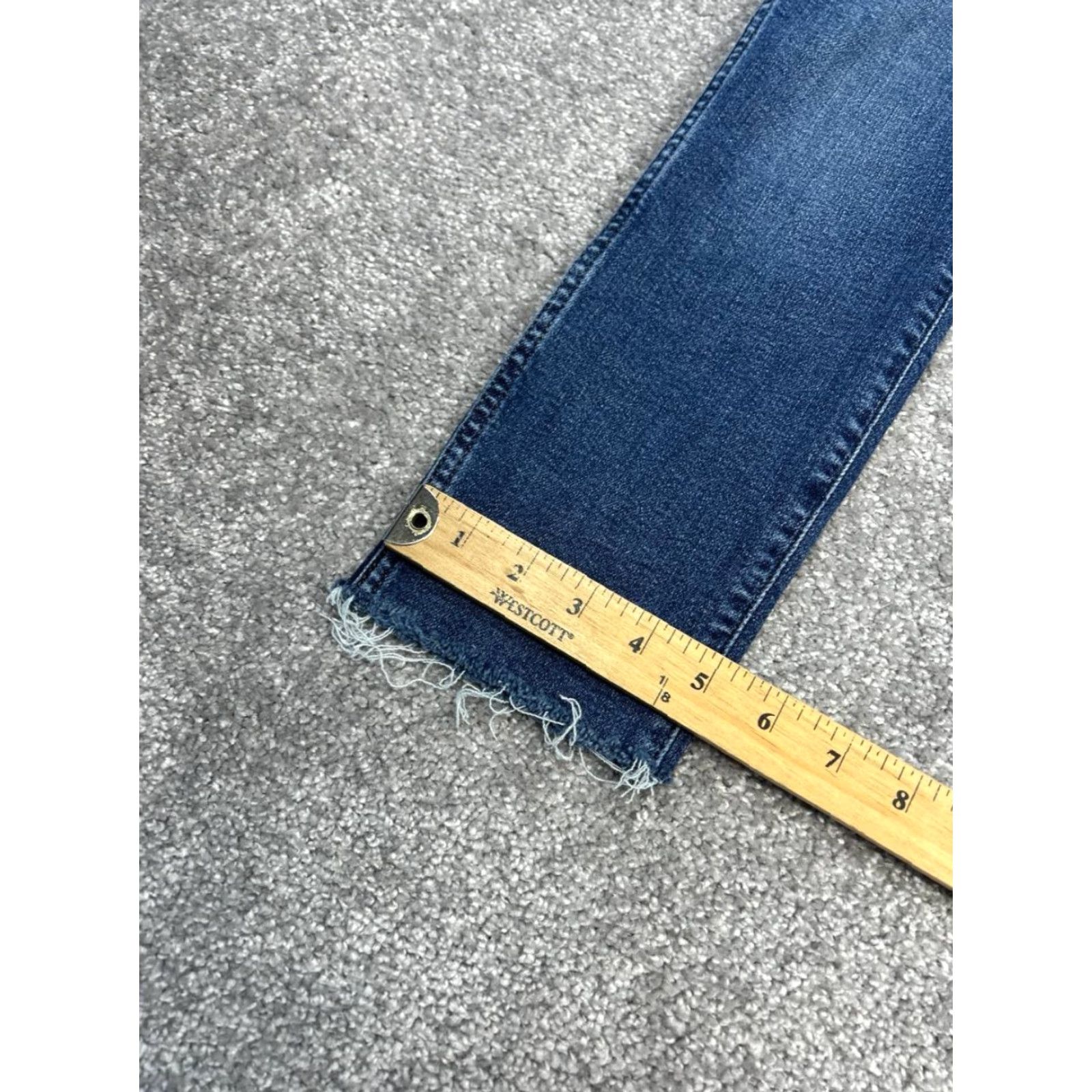 Madewell Madewell High Rise Skinny Jeans Womens 27 Blue Stretch Slim Fit Raw Hem 28x25 Jeans Size 27" / US 4 / IT 40 - 6 Thumbnail