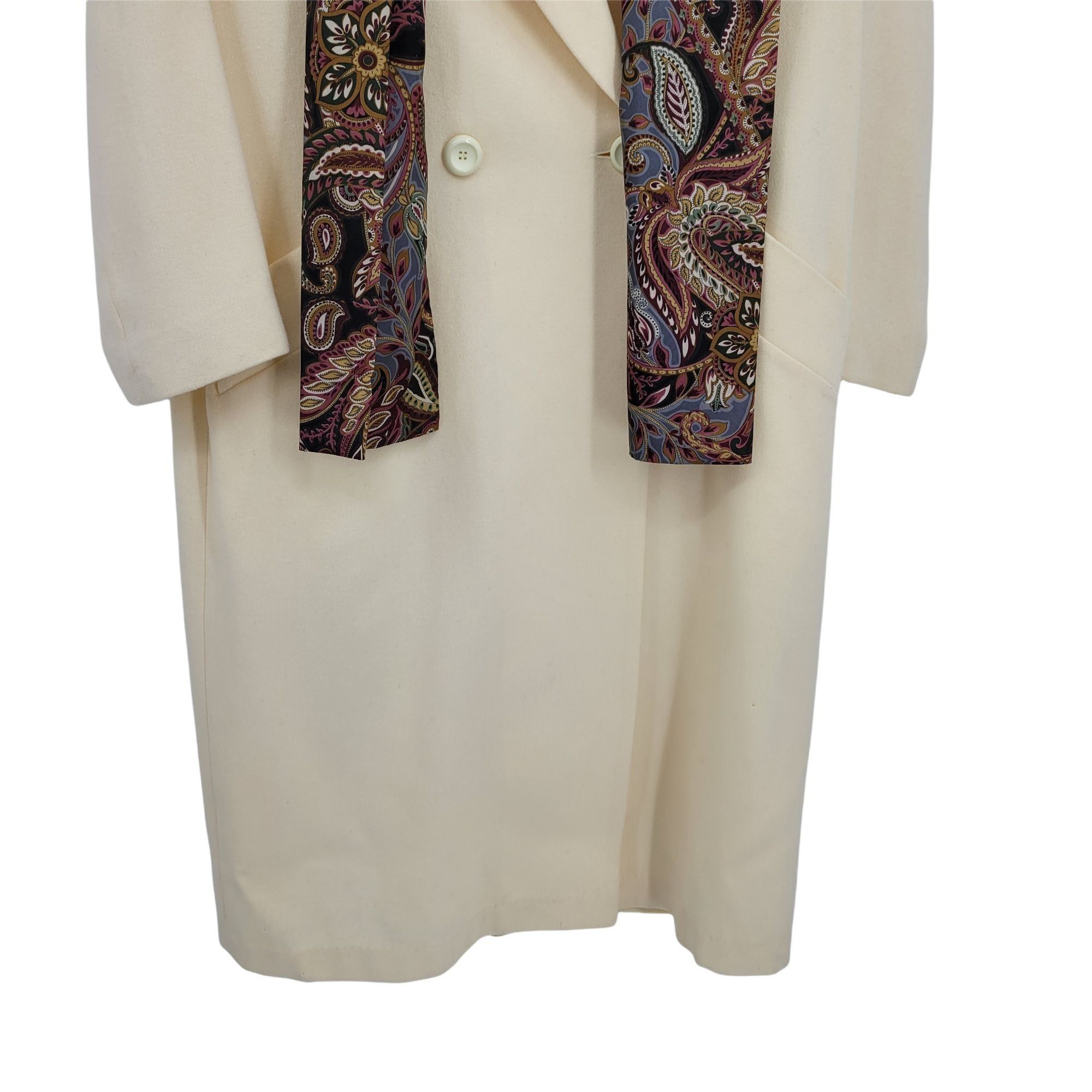 Vintage Vtg Wool Coat Long Double Breasted Trench Notched Lapel Vani Size XL / US 12-14 / IT 48-50 - 5 Thumbnail