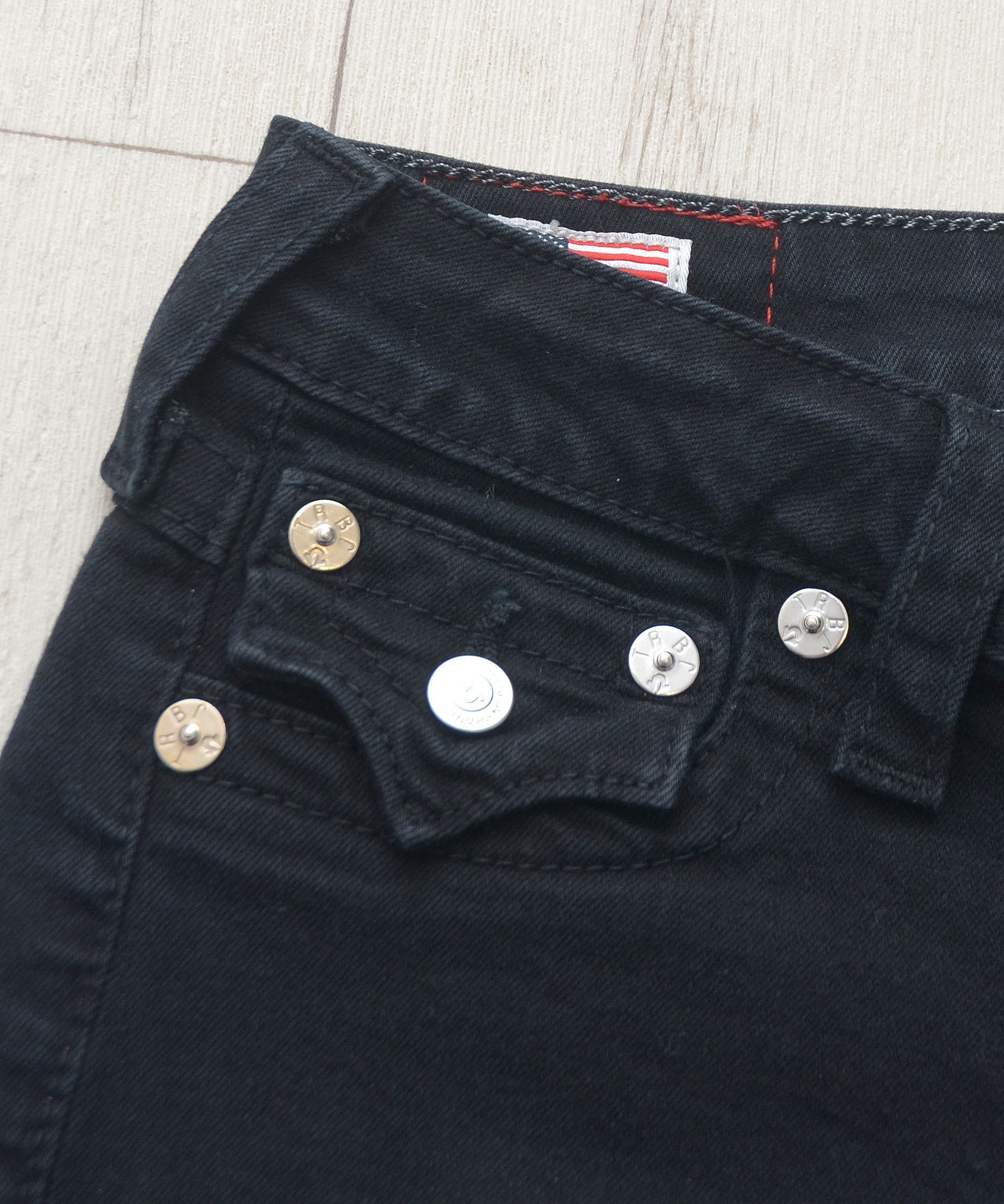 True Religion × Vintage Vintage True Religion Jeans Made in USA Misty Black Y2K Size 27" / US 4 / IT 40 - 8 Thumbnail