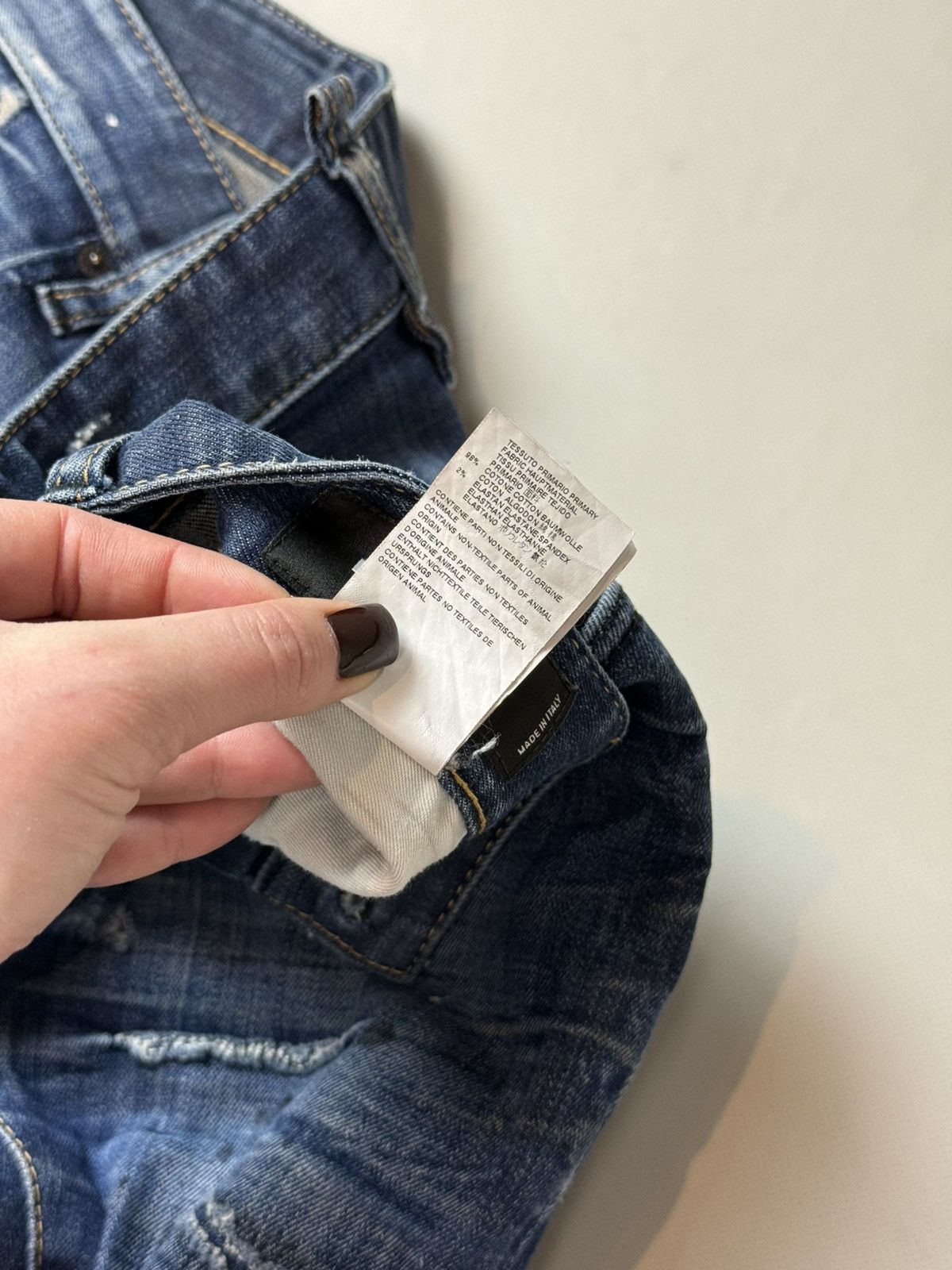 Dsquared2 Dsquared2 Men’s Distressed Denim Tidy Biker Jeans Size 48 Size US 32 / EU 48 - 16 Thumbnail