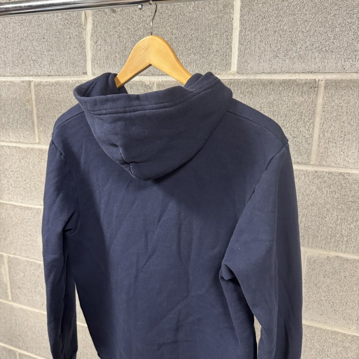 Vintage Faded Navy Blue Zip Up Hoodie Faded Thrashed ERD Grunge Size US S / EU 44-46 / 1 - 4 Thumbnail