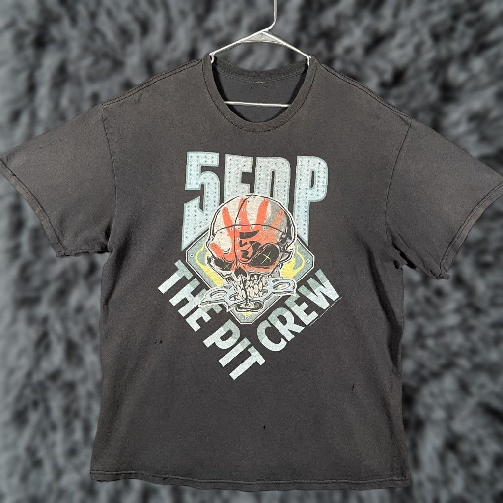 Vintage VINTAGE Five Finger Death Punch Shirt Mens Large Black 5FDP The Pit Crew Band Tee Size US L / EU 52-54 / 3 - 1 Thumbnail