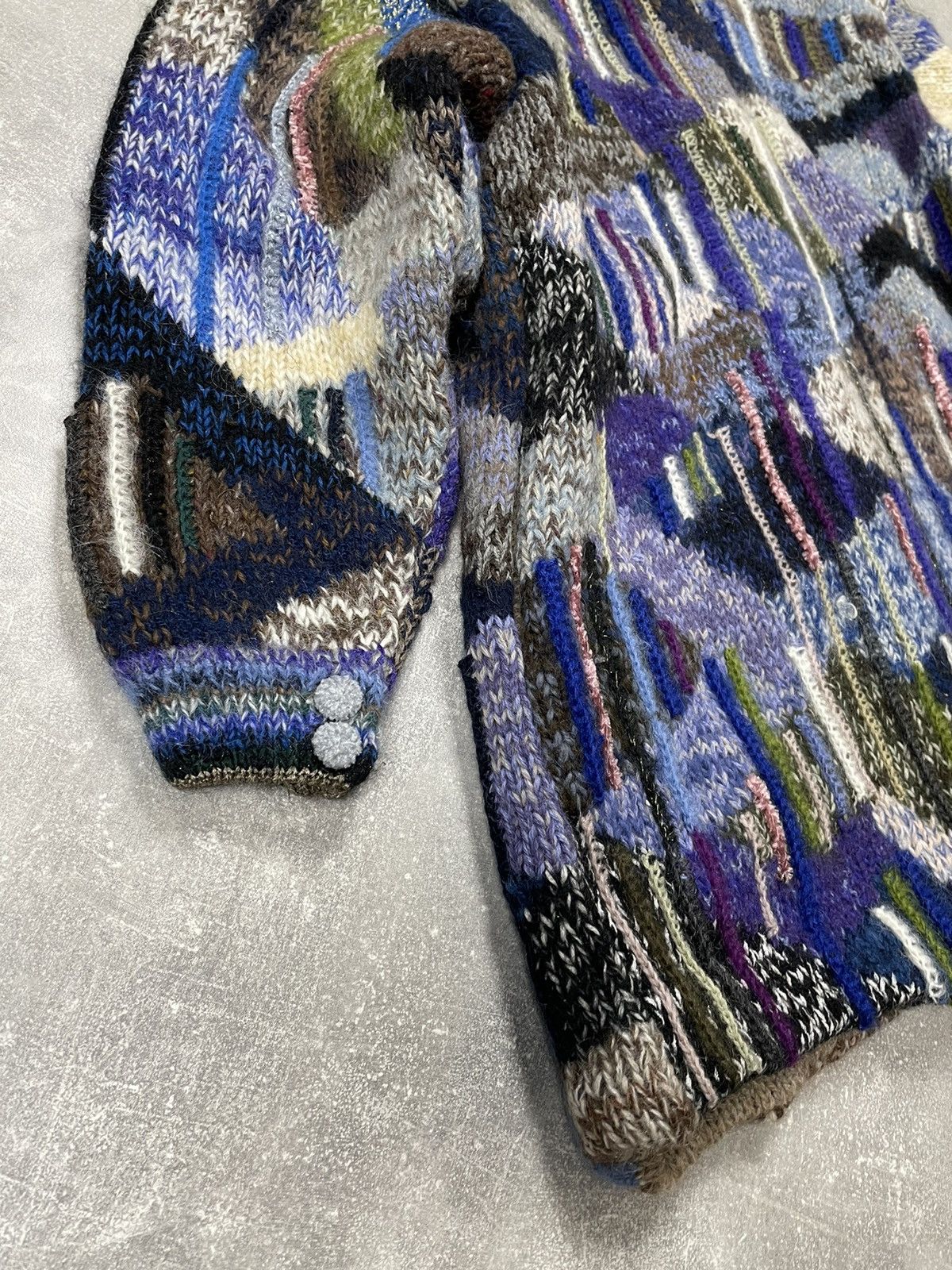 Vintage Vintage Handknit Chinese 90s Shanghai Cardigan Sweater Size XL / US 12-14 / IT 48-50 - 8 Thumbnail