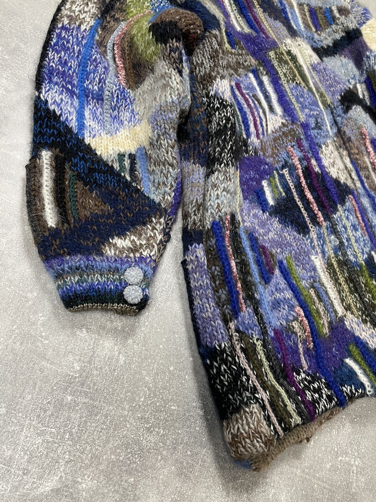 Japanese Brand × Vintage Vintage Handknit Chinese 90s Shanghai Cardigan Sweater Size XL / US 12-14 / IT 48-50 - 8 Thumbnail