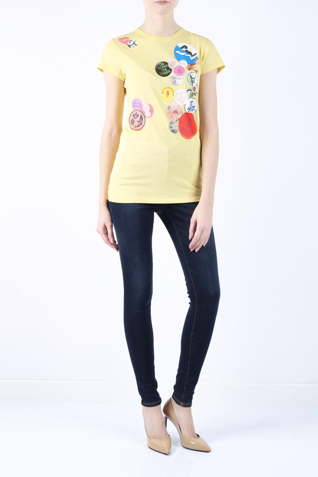 Stella McCartney STELLA MCCARTNEY yellow decorative print t-shirt XS 4 Size XS / US 0-2 / IT 36-38 - 2 Thumbnail
