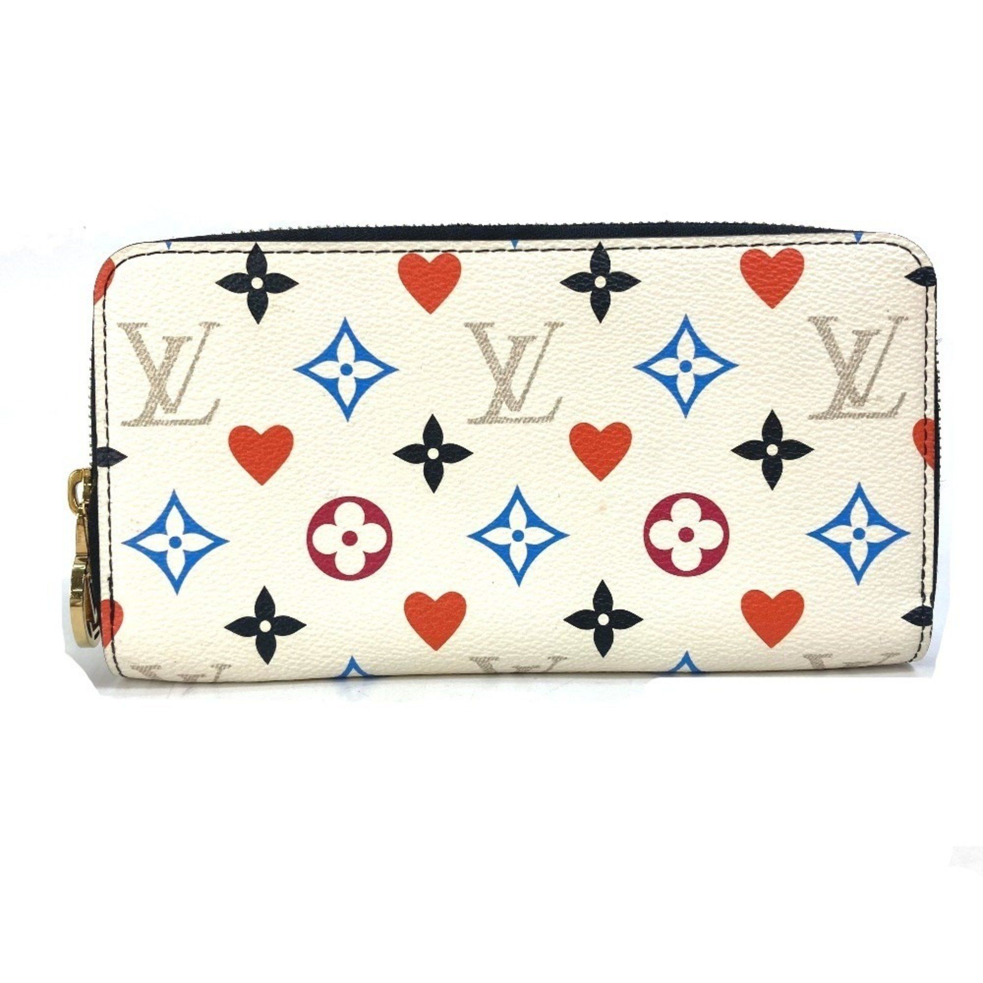 Louis Vuitton LOUIS VUITTON M57491 Heart Monogram Multicolor Zippy Wallet Game On Long Canvas Women's White Size ONE SIZE - 1 Thumbnail