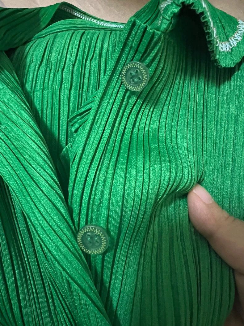 Issey Miyake issey miyake size:3 Green short-sleeved shirt 2505-Nextarr Size XXS / US 00 / IT 34 - 7 Thumbnail