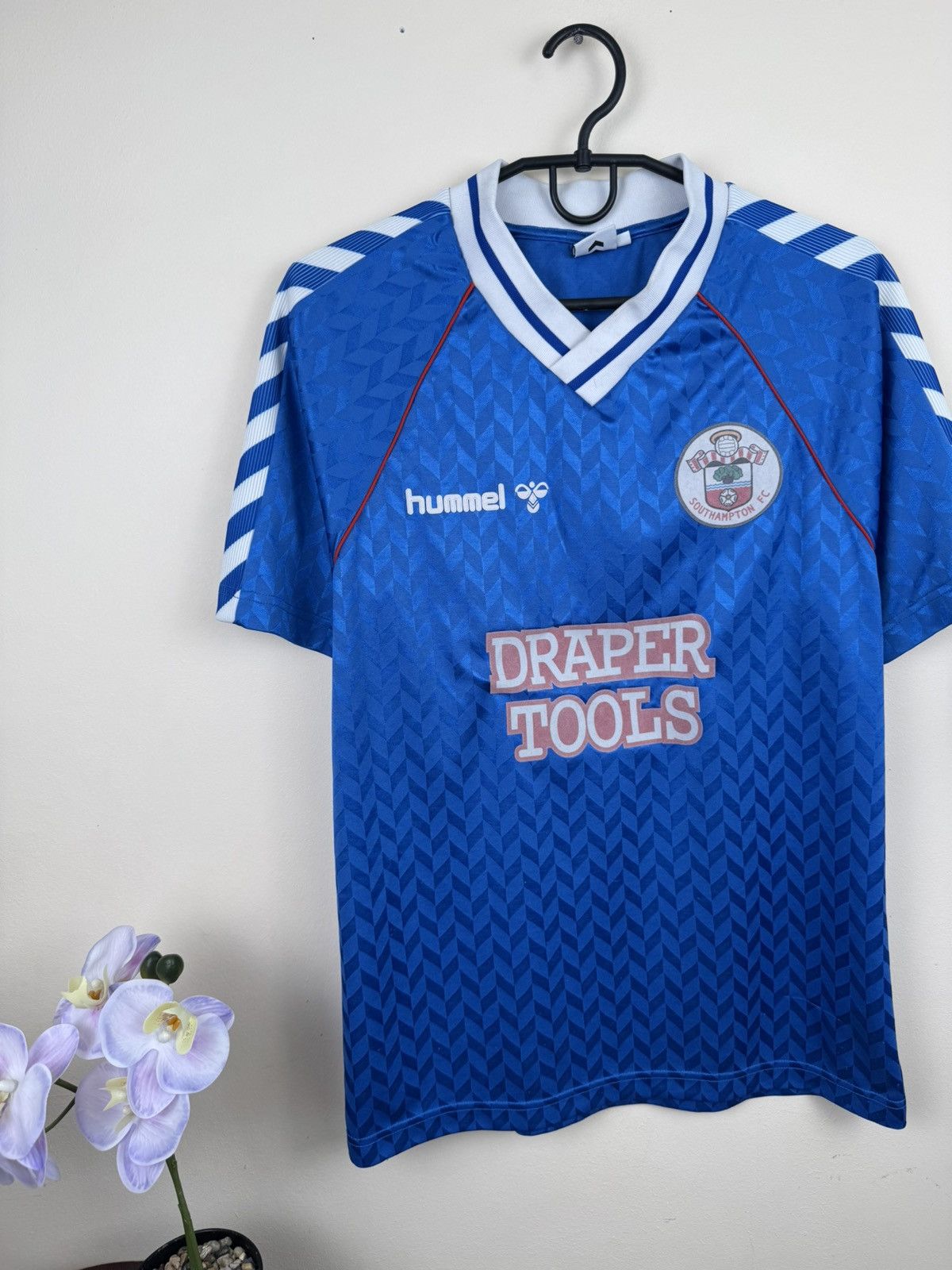Hummel Hummel Southhampton 1987-89 Jersey Away Remake Soccer S Size US S / EU 44-46 / 1 - 4 Thumbnail