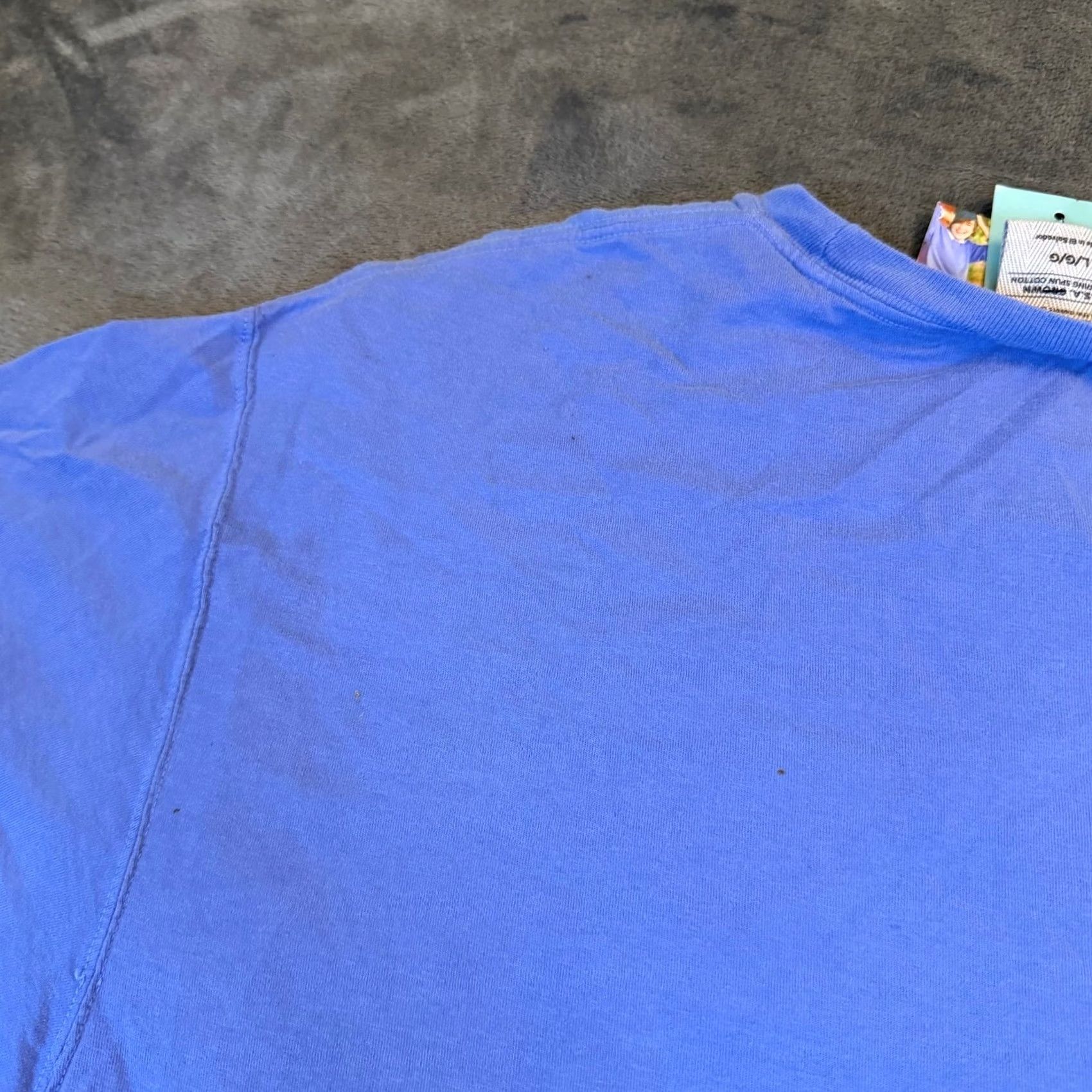 Hanes Hanes ComfortWash Graphic T-Shirt Blue Mens Large Ring Spun Crew Neck Short Sleeve Size US L / EU 52-54 / 3 - 6 Thumbnail