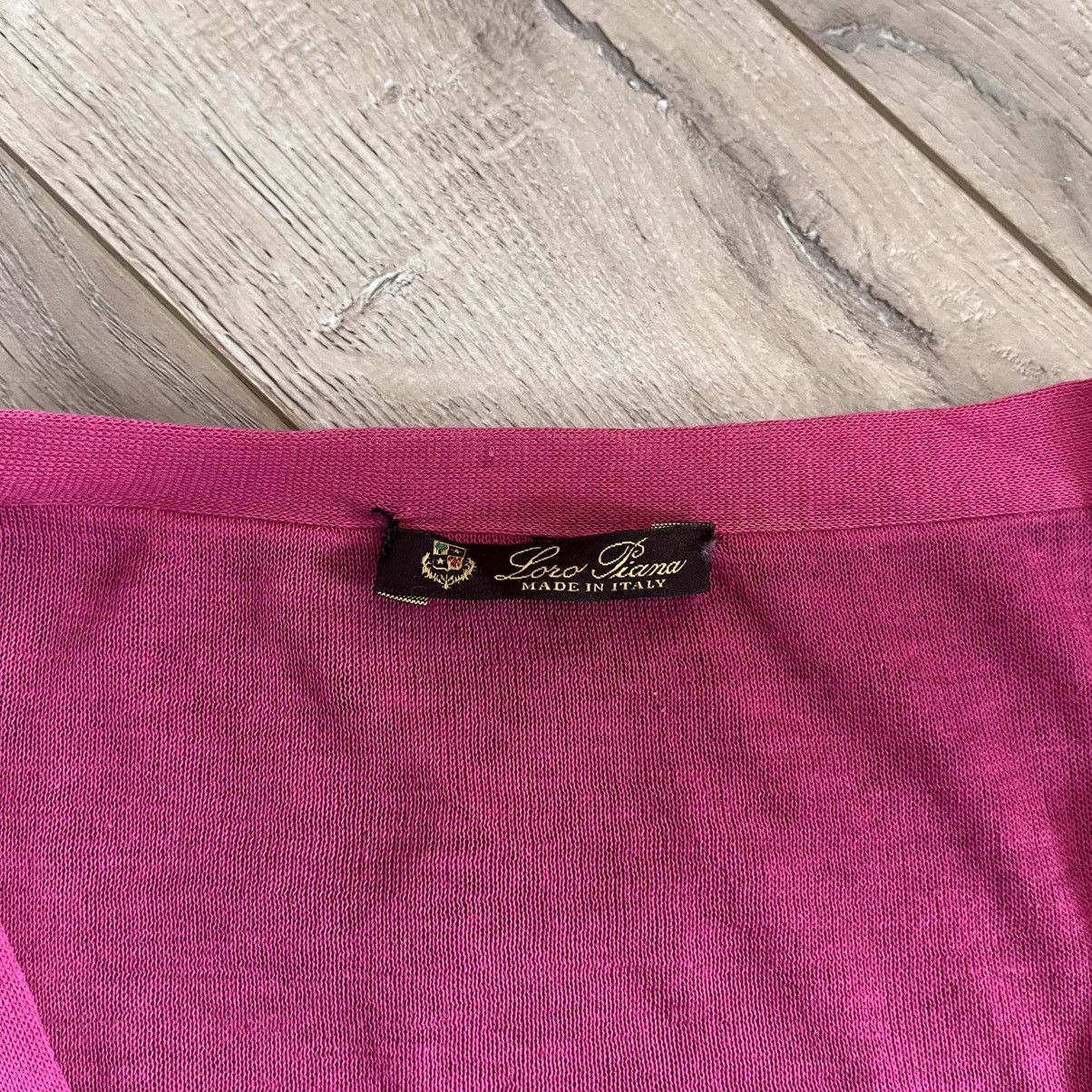 Loro Piana Loro Piana Flax & Silk Double Layered Pink Cardigan Size S / US 4 / IT 40 - 4 Thumbnail
