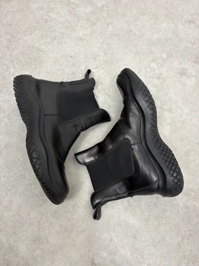 Prada AW1999 Prada Black Leather Vibram Ankle Boots Size US 5.5 / IT 35.5 - 6 Thumbnail