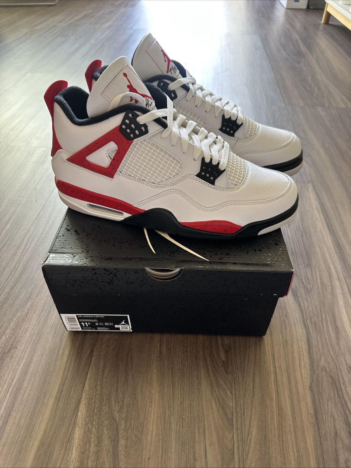 Jordan Brand × Nike Air Jordan 4 Retro Red Cement DH6927-161 Size 11.5 Size US 11.5 / EU 44-45 - 1 Thumbnail