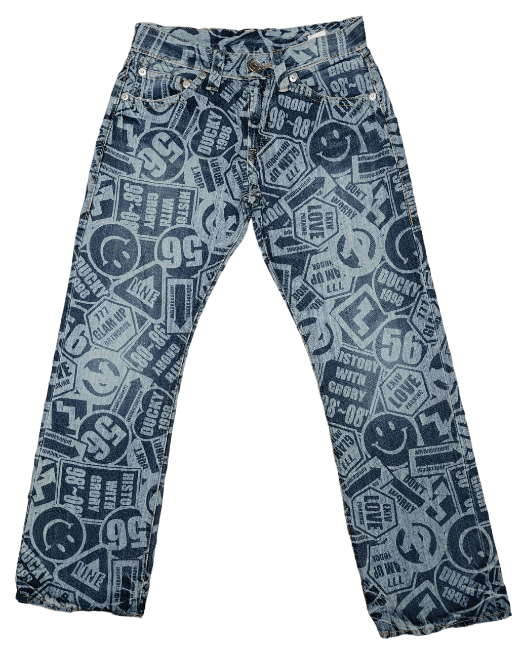 Japanese Brand Co & Lu Printed Denim Size US 30 / EU 46 - 1 Thumbnail