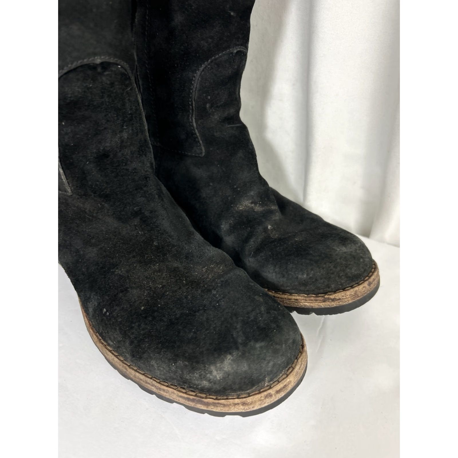 Ugg VINTAGE UGG BROOME BLACK SUEDE TALL BOOTS WOMEN USA 7 F8009G Size US 7 / IT 37 - 2 Thumbnail