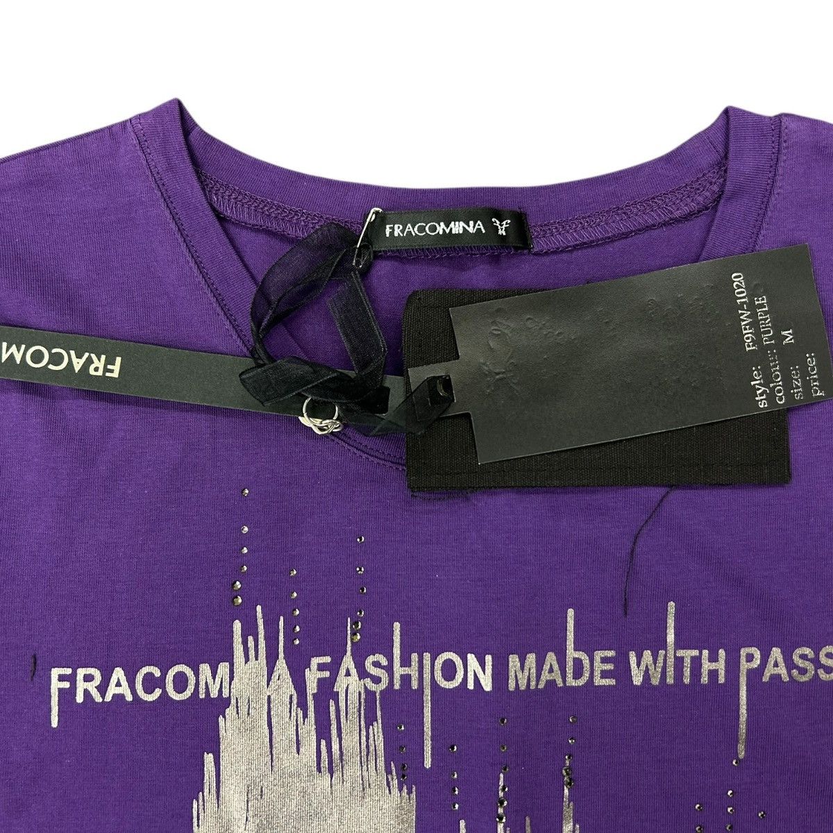 Other Fracomina Embellished Graphic T-Shirt - Purple/Silver - NWT Size M / US 6-8 / IT 42-44 - 3 Thumbnail