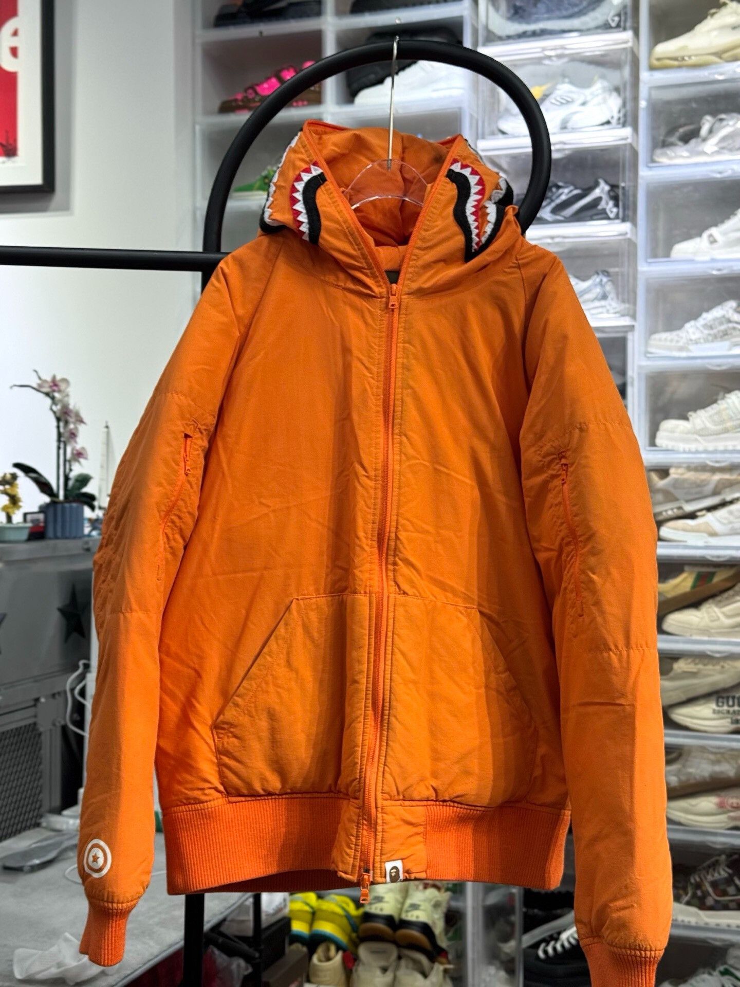Bape Bape Down Shark Orange Heavy Coat L Men Size US L / EU 52-54 / 3 - 1 Thumbnail