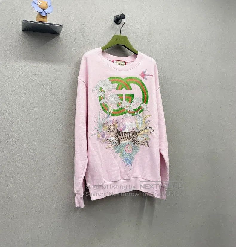 Gucci Gucci Interlocking double G tiger head printed round-neck Size S / US 4 / IT 40 - 3 Thumbnail