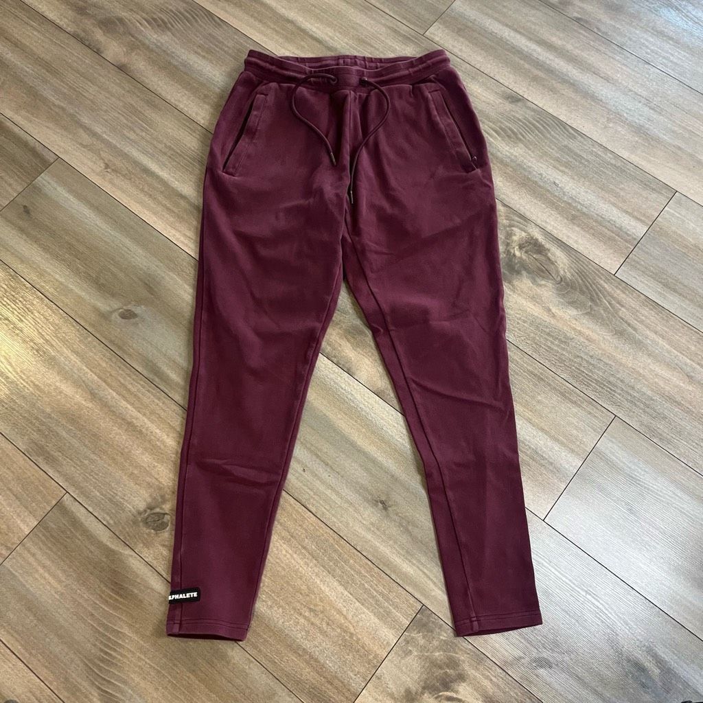 Lululemon Alphalete Burgundy Athletic Workout Joggers Men Medium Bin I Size US 32 / EU 48 - 2 Thumbnail