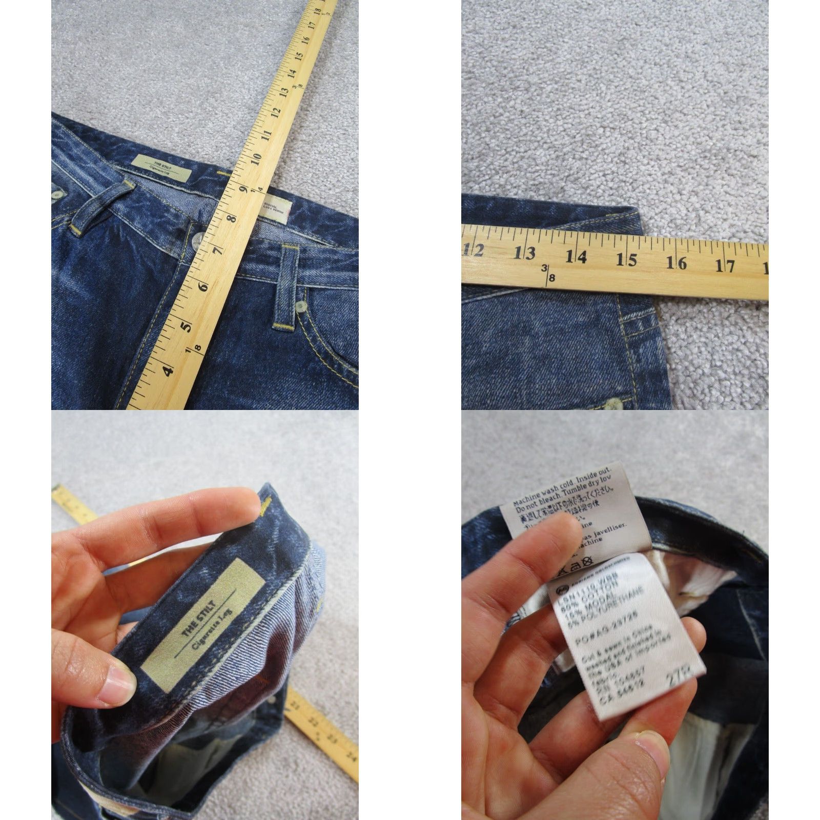 Denime AG Adriano Goldschmied Womens Dark Blue Low Rise Jegging Jeans Size 27 Size 27" / US 4 / IT 40 - 8 Thumbnail