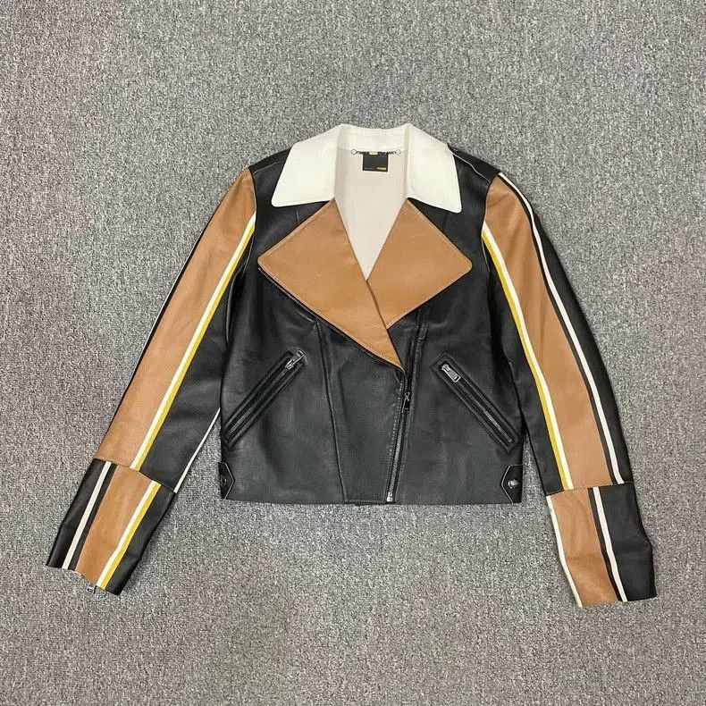 Fendi Fendi Colorblock Leather Jacket . Size US M / EU 48-50 / 2 - 1 Thumbnail