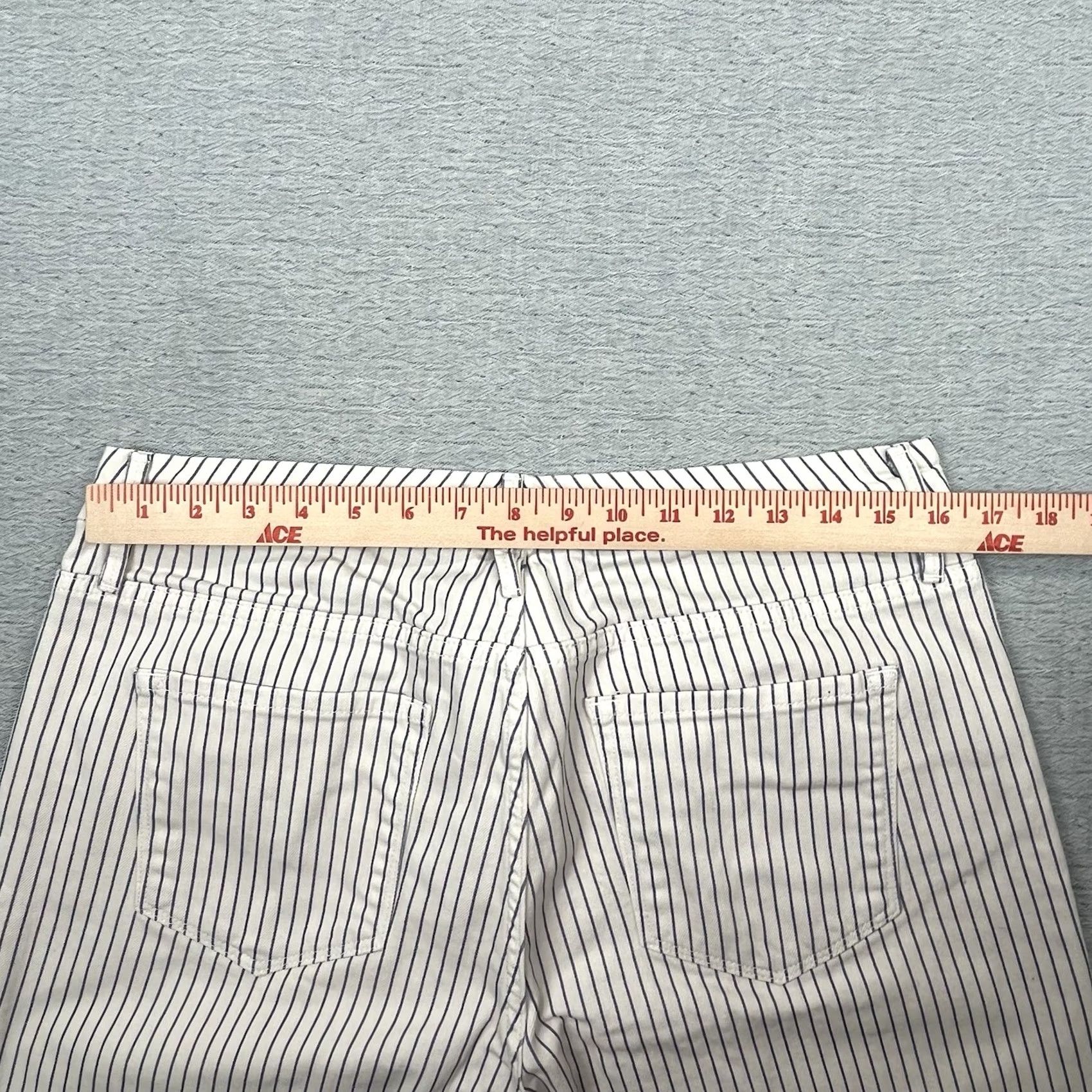Frame FRAME Le Crop Black White Stripe Mini Boot Cut Pants - 30 White Women's Boots? Size 30" / US 8 / IT 44 - 4 Thumbnail