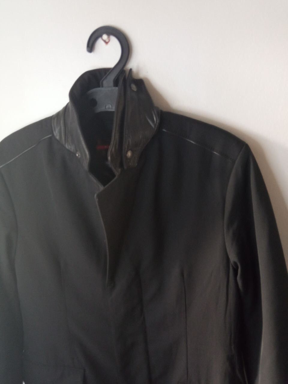 Prada Prada F/w07 Tab Black Tech Leather Wool Nylon Long Over Coat Size US M / EU 48-50 / 2 - 6 Thumbnail