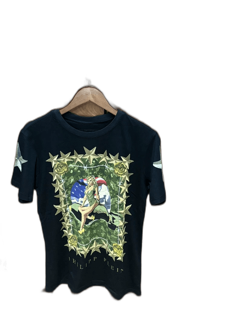 Philipp Plein Philipp Plein Graphic T-Shirt with Stars Size US S / EU 44-46 / 1 - 1 Thumbnail