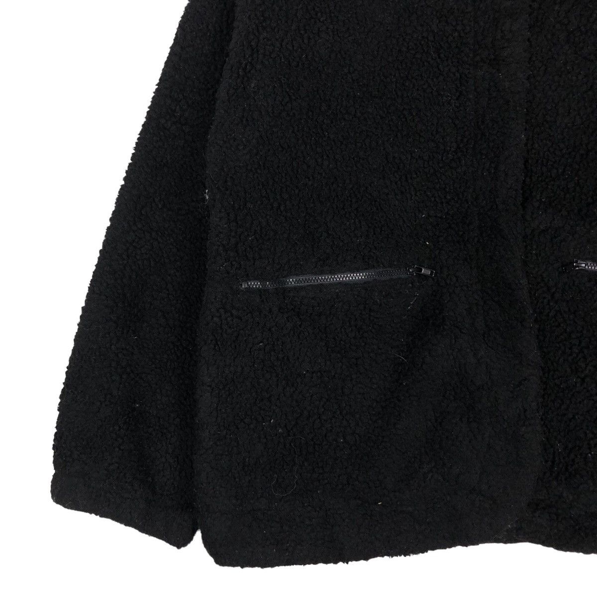 Japanese Brand 🔥Rich Black Vintage Fleece Jacket GU Japan Issey Miyake Size US XL / EU 56 / 4 - 4 Thumbnail