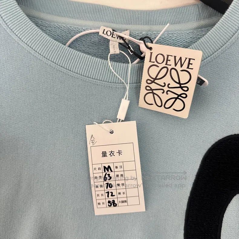 Loewe LOEWE Embroidered Logo Crewneck Sweatshirt - Men's, Haze B Size US M / EU 48-50 / 2 - 3 Thumbnail