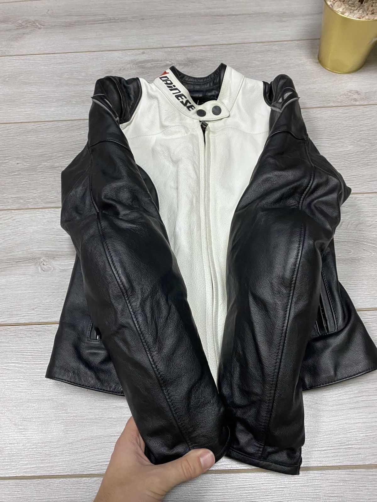 Dainese Dainese Yohji style leather big logo zip protection jacket Size S / US 4 / IT 40 - 10 Thumbnail