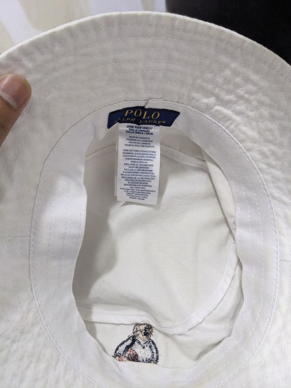 Polo Ralph Lauren VINTAGE POLO RALPH LAUREN ICONIC BEAR USA TWILL BUCKET HAT Size ONE SIZE - 6 Thumbnail