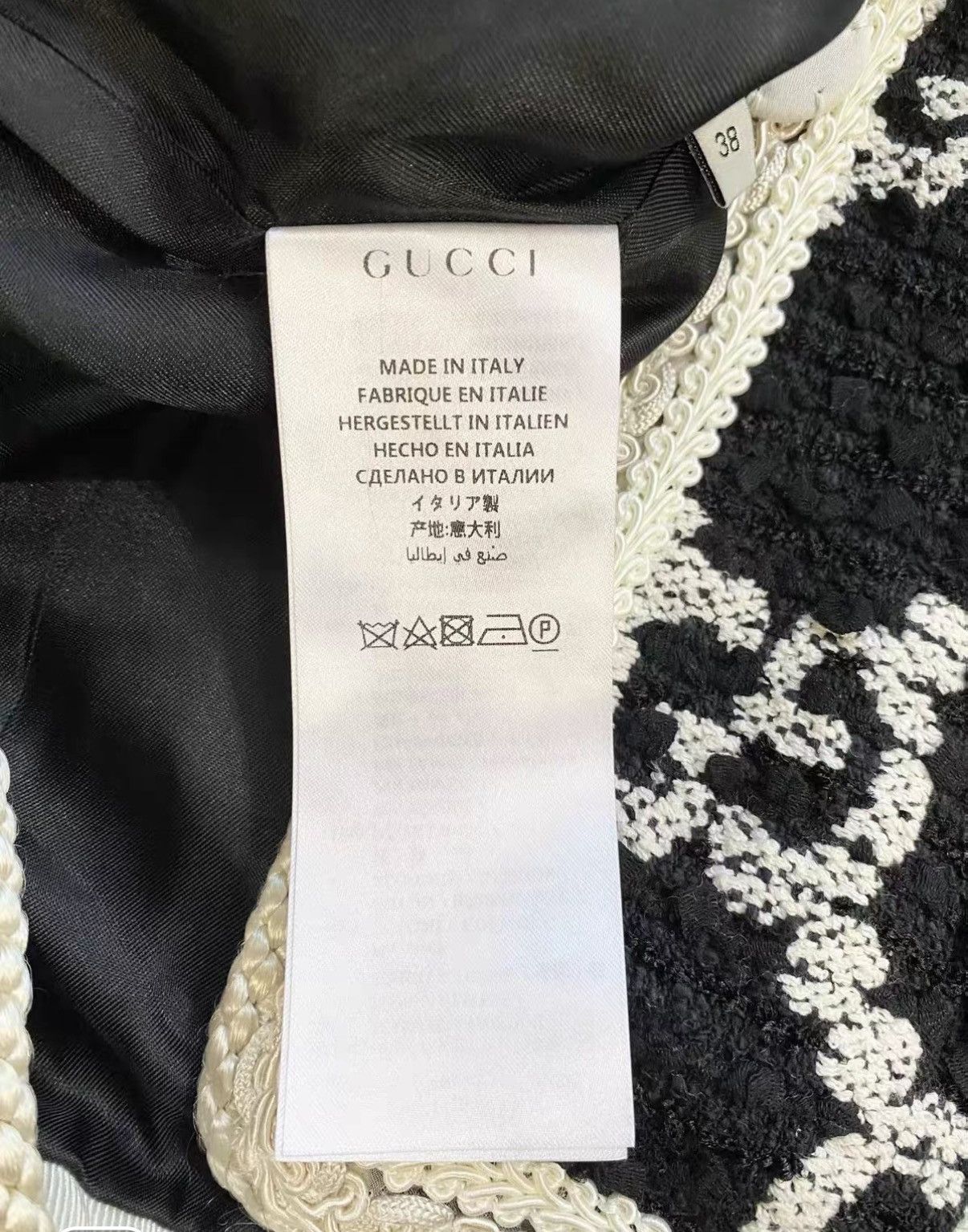 Gucci Louis Vuitton Black & Gold Tweed Blazer J33 Size XS / US 0-2 / IT 36-38 - 6 Thumbnail