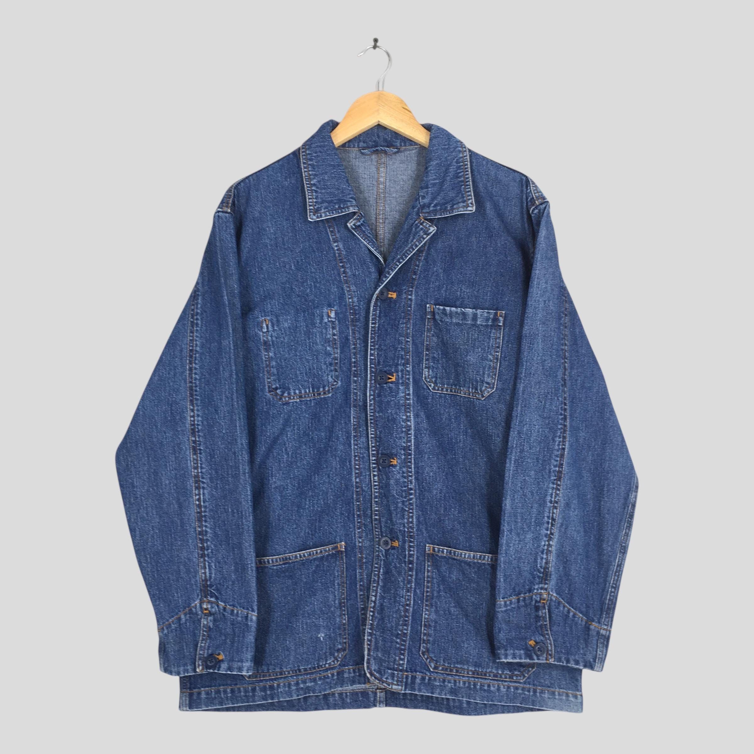 Vintage Vintage 1980s Work Wear Jeans Chore Labour Jacket Large Size US L / EU 52-54 / 3 - 1 Thumbnail