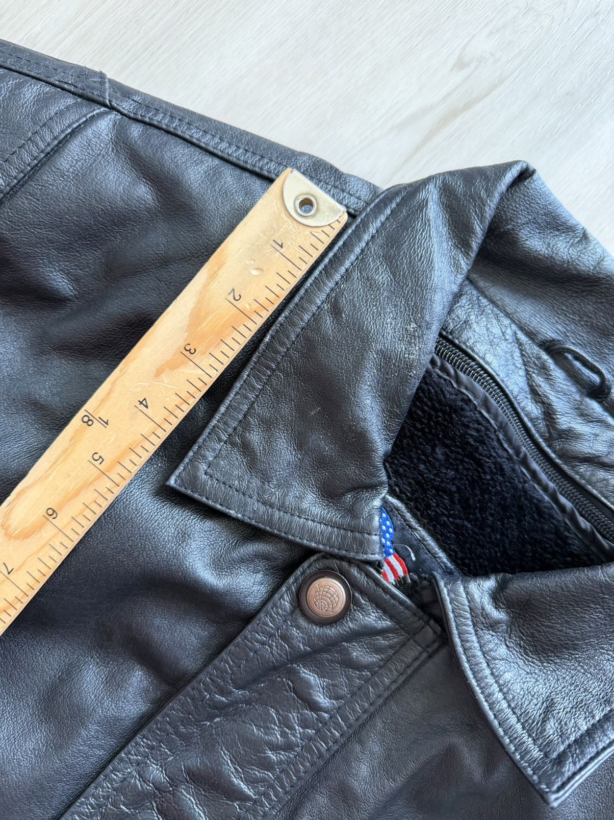 Vintage VTG USA Leather Houston Metro Safety Award Team Genuine 3XL Size US XXL / EU 58 / 5 - 4 Thumbnail