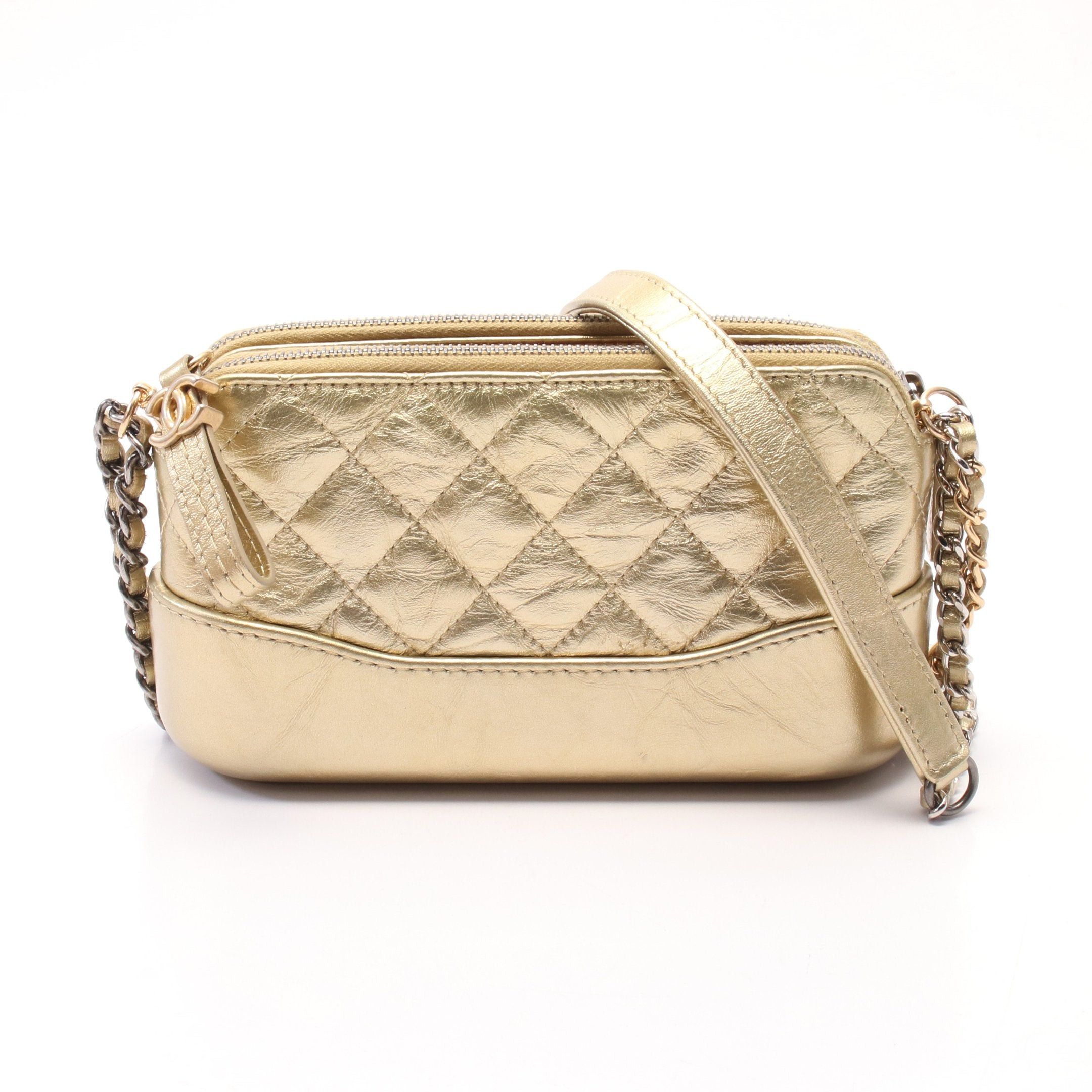 Chanel Chanel Coco Mark Chain Shoulder Bag Wallet Leather Gold Combination Metal Fittings Metallic Size ONE SIZE - 1 Thumbnail