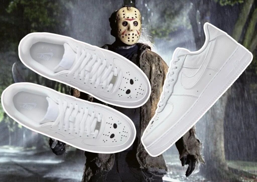 Nike Air Force 1 Low ‘ Jason Voorhees ‘ Size US 7 / EU 40 - 15 Thumbnail