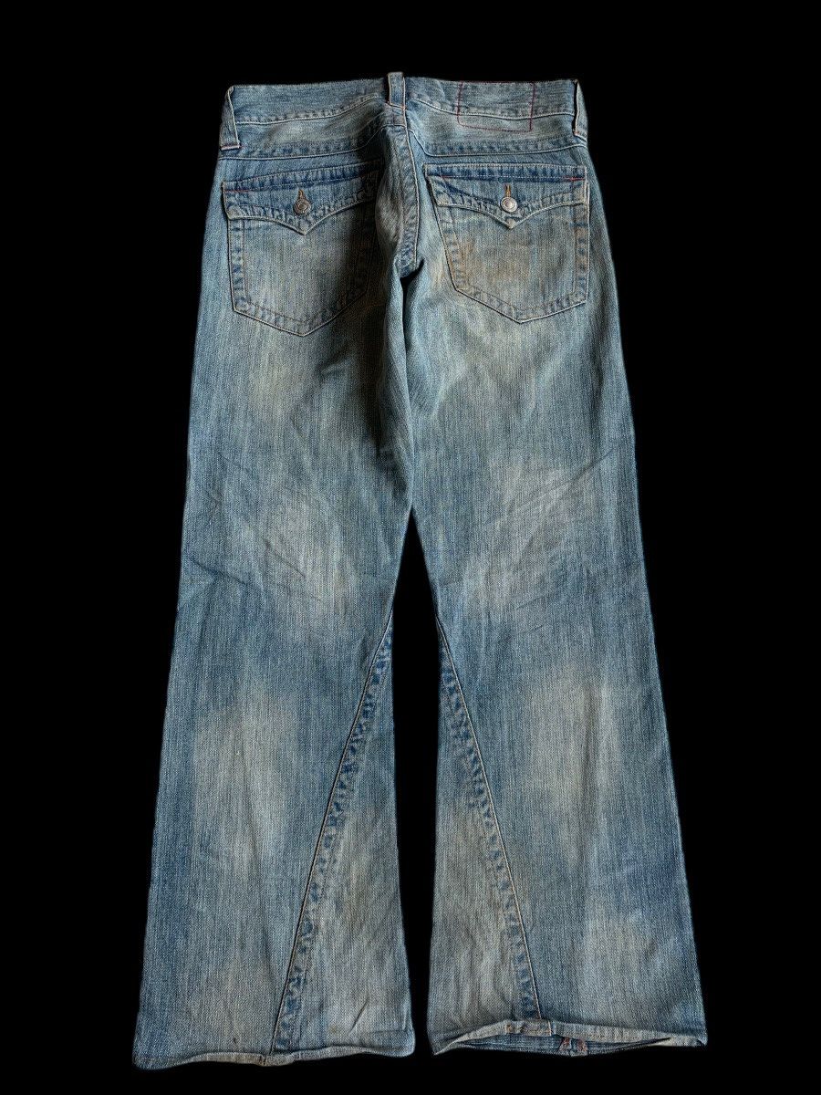Tornado Mart FLARE💥 DOMINATE HANDCRAFTED JEANS PUNK STYLE DENIM☠️🎌 Size US 33 - 4 Thumbnail