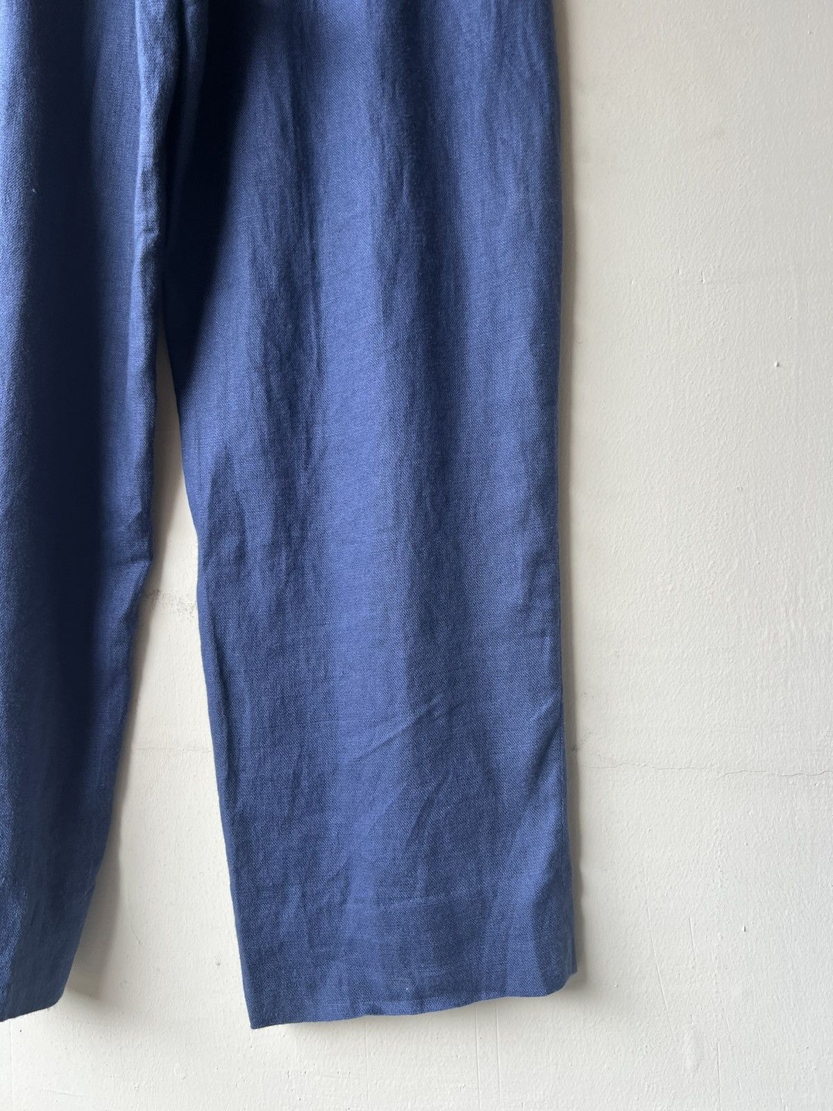 Mademoiselle Non Non Papas Japan 100% Linen Baggy Trouser Pant Blue Size US 34 / EU 50 - 19 Thumbnail