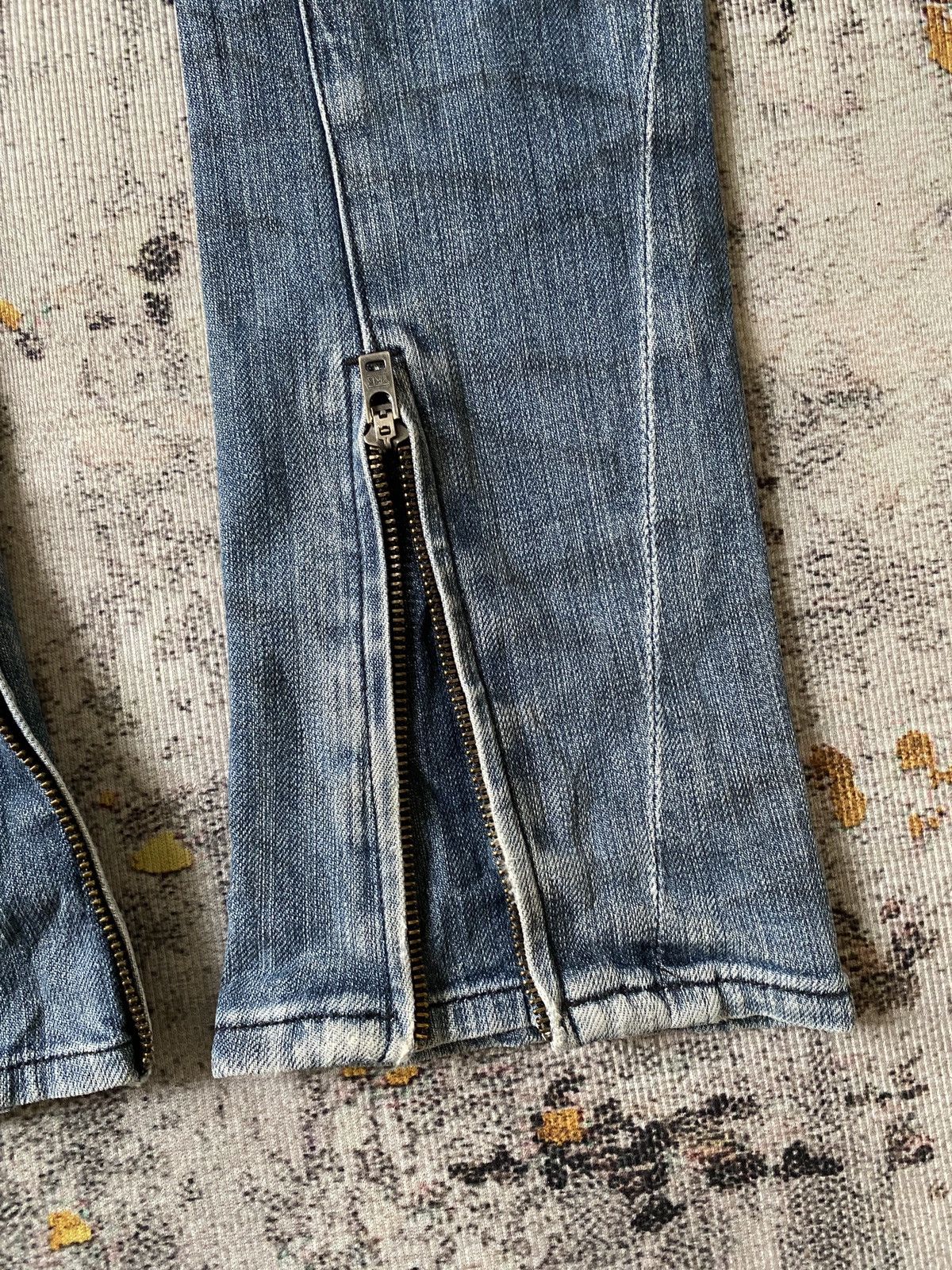 Japanese Brand Johnny Wolf Faded Blue Distressed Rick Owens Style Jeans Size US 30 / EU 46 - 11 Thumbnail