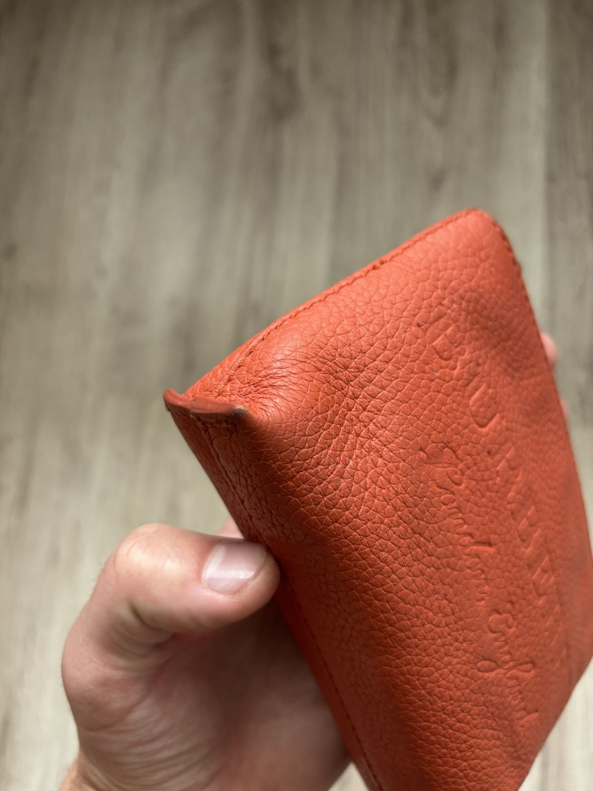 Burberry Burberry Orange Grain Leather Cosmetic Pouch – ROSCROM215CR Size ONE SIZE - 9 Thumbnail