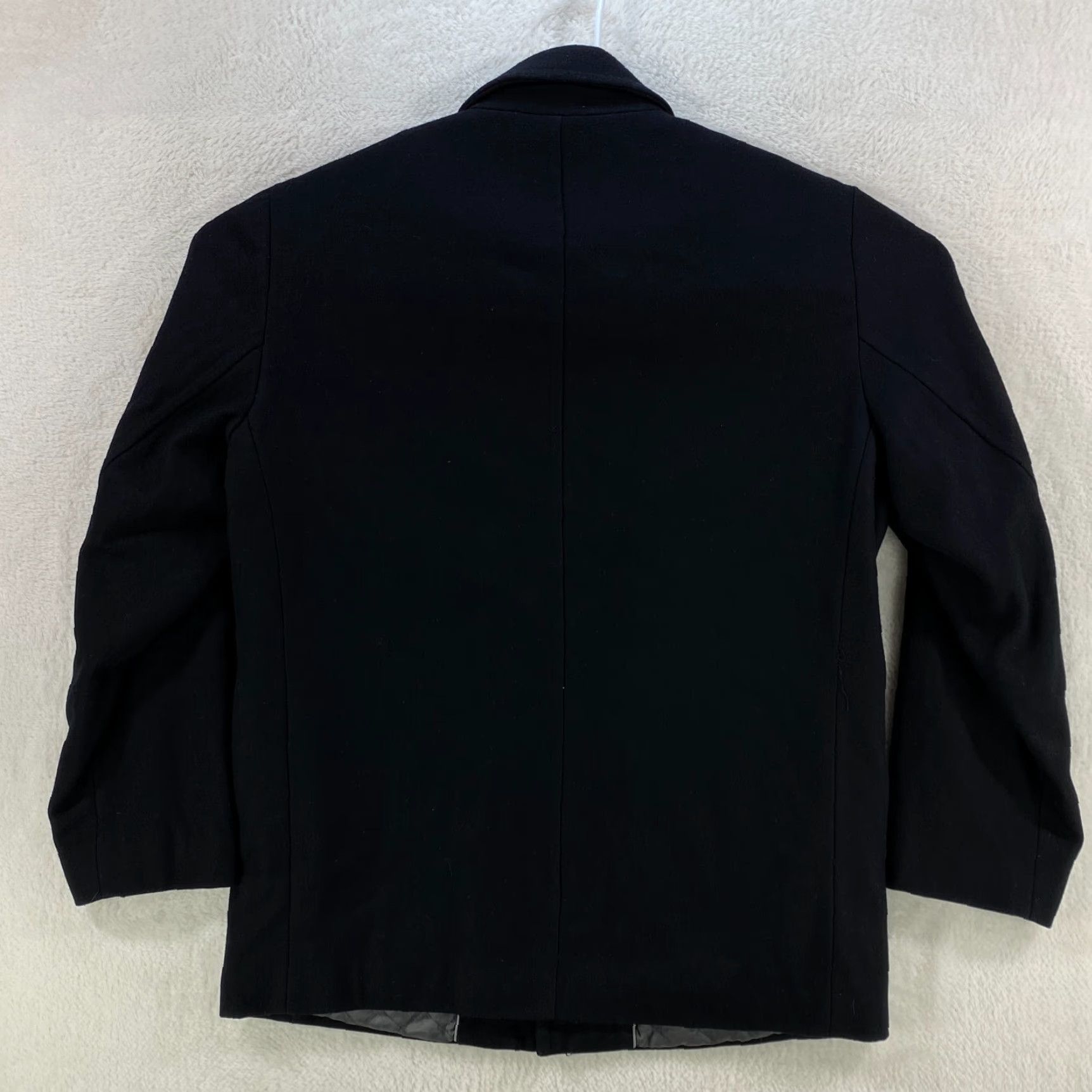 Calvin Klein VINTAGE Calvin Klein Black Wool Coat? 3 Snap Inside Pockets Full Zip Mens M Size US M / EU 48-50 / 2 - 2 Thumbnail